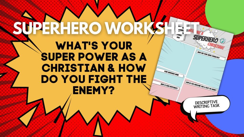 Become a Superhero Christian Activity (Worksheet)