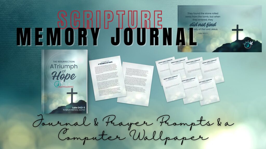 The Resurrection A Triumph of Hope: Luke 24_2-3 (Scripture Memory Journal & Wallpaper)