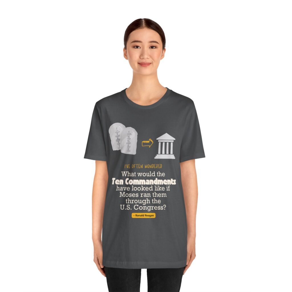 Ten Commandments vs US Congress (Jersey Short Sleeve Tee) - Image 33