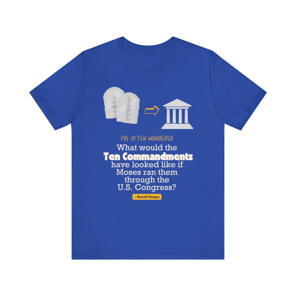 Ten Commandments vs US Congress (Jersey Short Sleeve Tee) - Image 25