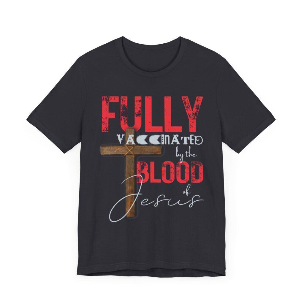 Fully Vaxd By the Blood of Jesus (Jersey Short Sleeve Tee) - Image 23