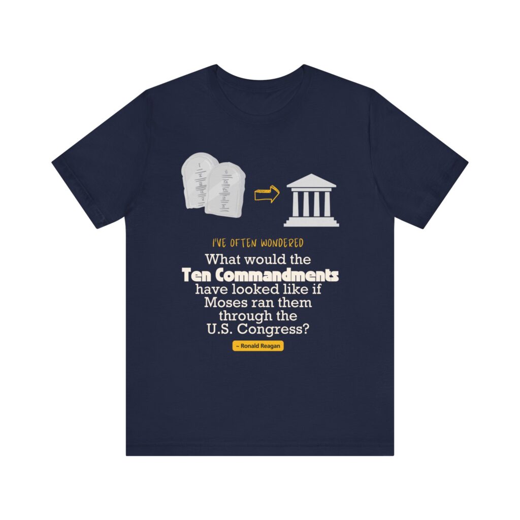 Ten Commandments vs US Congress (Jersey Short Sleeve Tee)