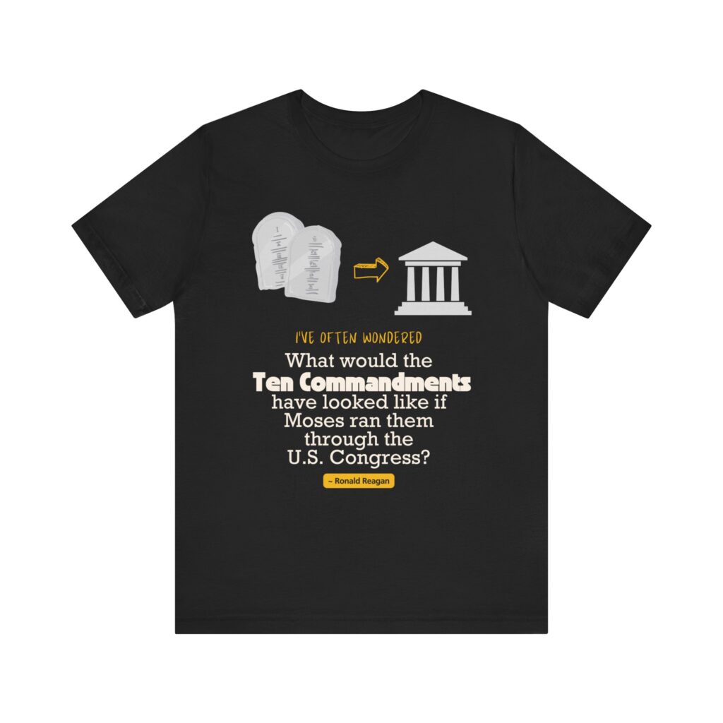 Ten Commandments vs US Congress (Jersey Short Sleeve Tee) - Image 13
