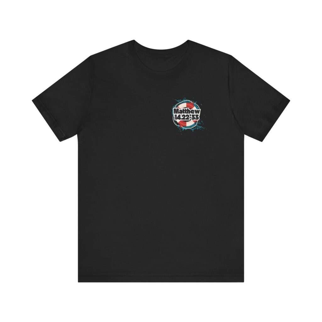 Matthew 14:22-33 My Lifeguard Walks On Water (Jersey Short Sleeve Tee) - Image 5