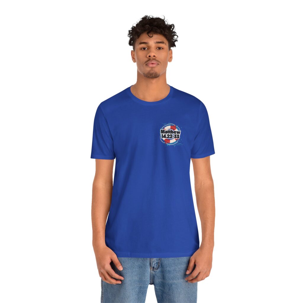 Matthew 14:22-33 My Lifeguard Walks On Water (Jersey Short Sleeve Tee) - Image 24