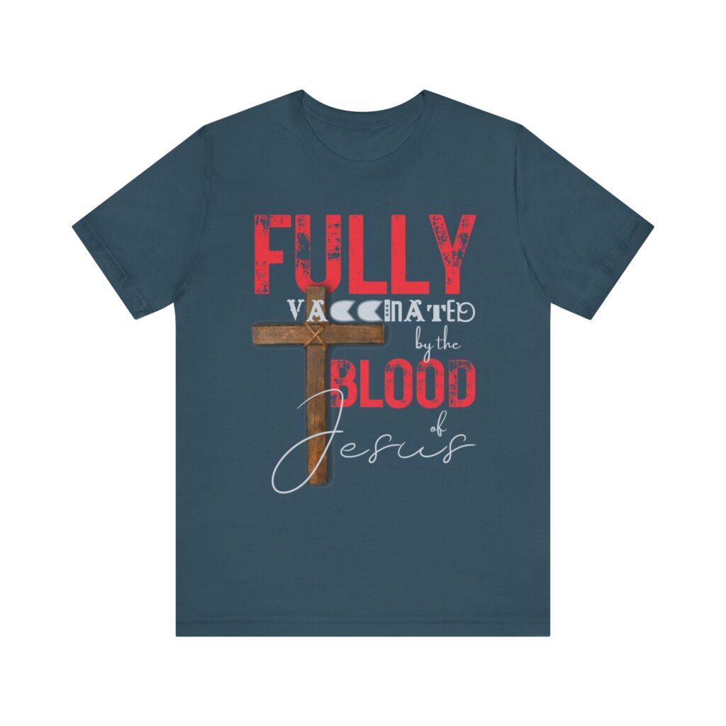 Fully Vaxd By the Blood of Jesus (Jersey Short Sleeve Tee) - Image 17