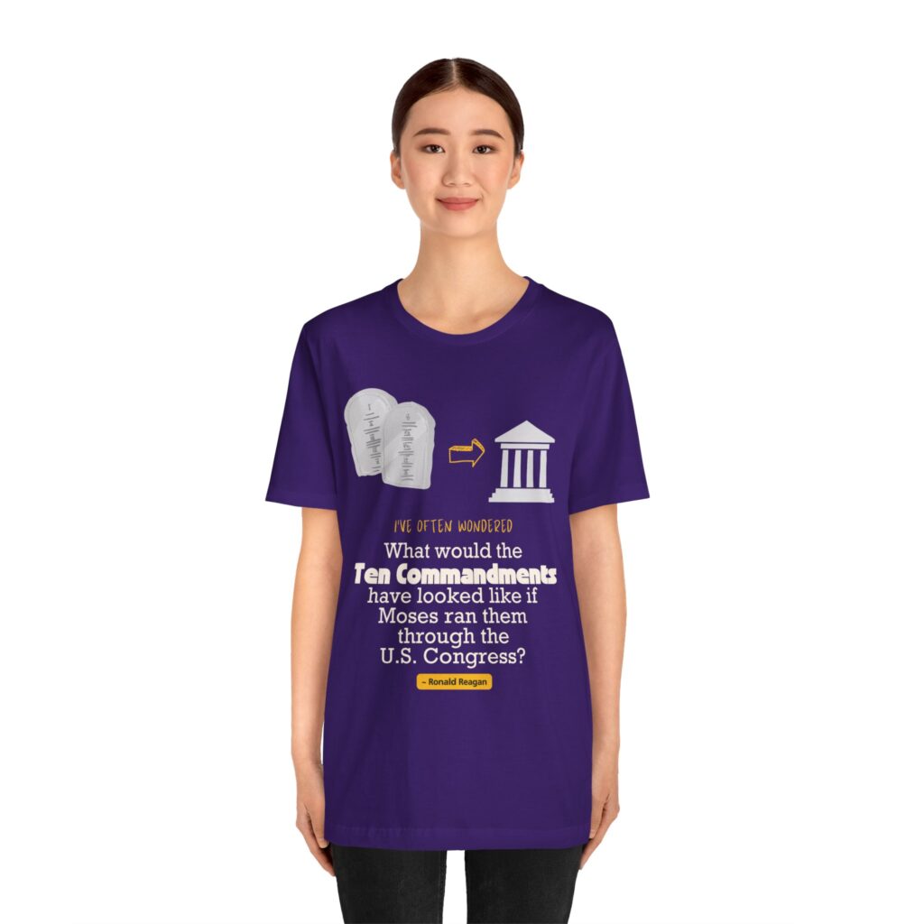 Ten Commandments vs US Congress (Jersey Short Sleeve Tee) - Image 9