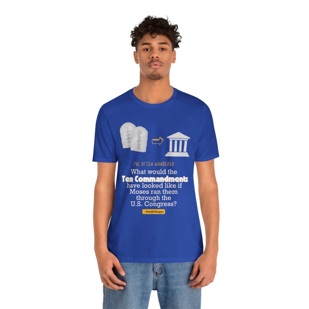 Ten Commandments vs US Congress (Jersey Short Sleeve Tee) - Image 28