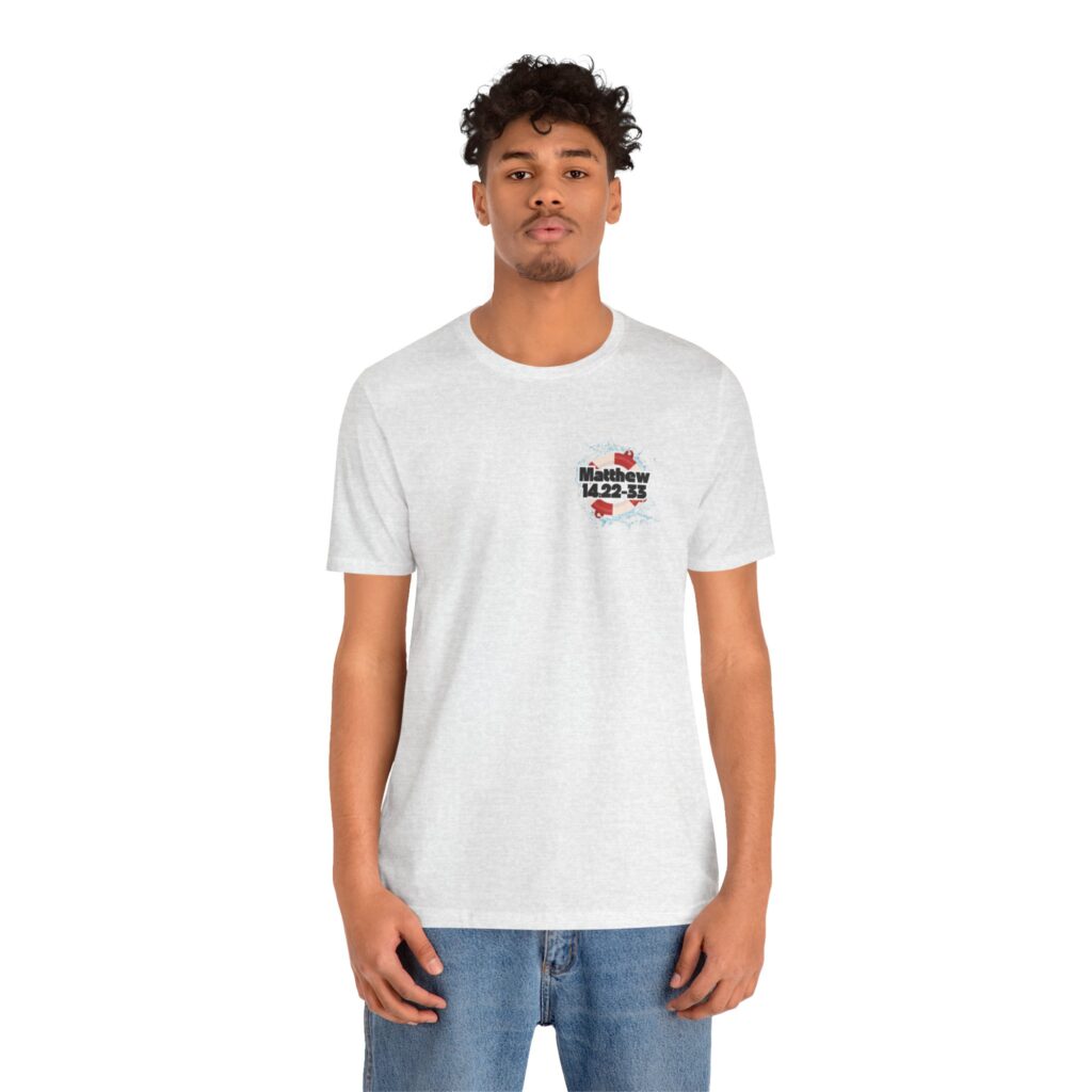 Matthew 14:22-33 My Lifeguard Walks On Water (Jersey Short Sleeve Tee) - Image 12