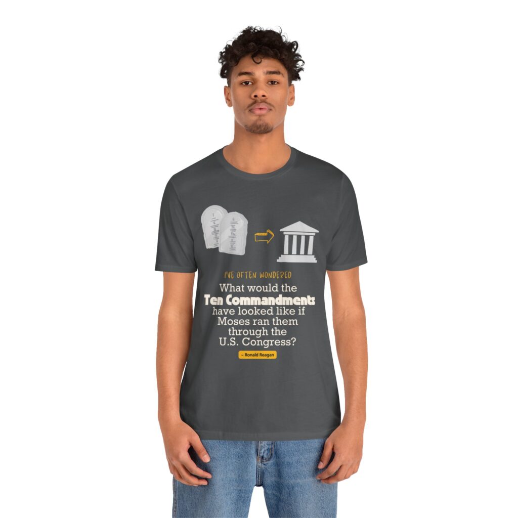 Ten Commandments vs US Congress (Jersey Short Sleeve Tee) - Image 34