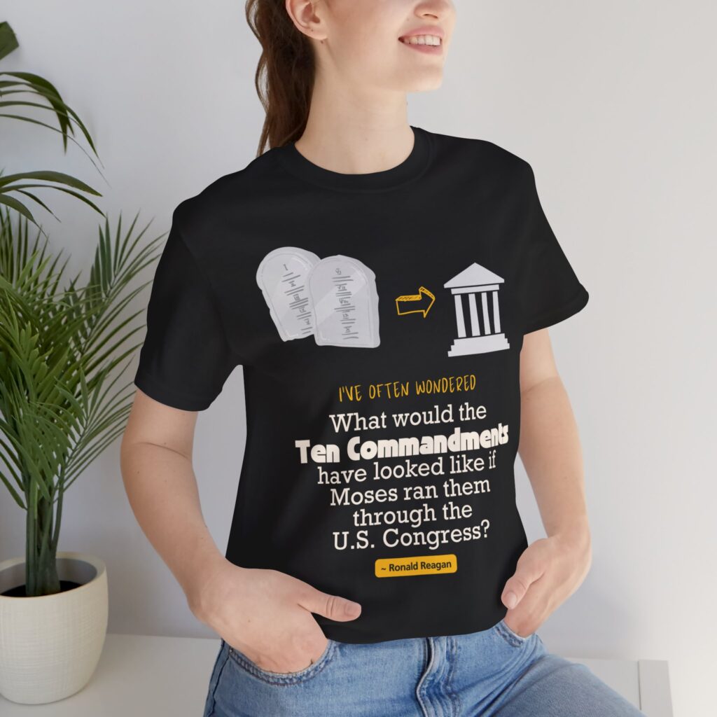 Ten Commandments vs US Congress (Jersey Short Sleeve Tee) - Image 18