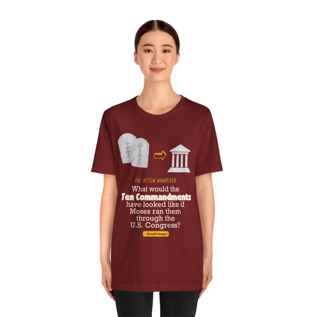 Ten Commandments vs US Congress (Jersey Short Sleeve Tee) - Image 21