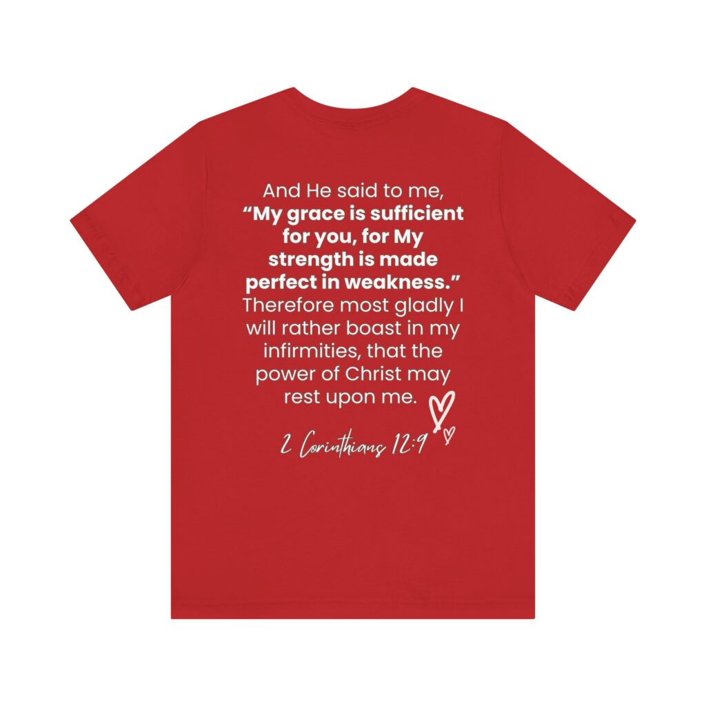 2 Corintians 12:9 You Are Enough (Jersey Short Sleeve Tee) - Image 2