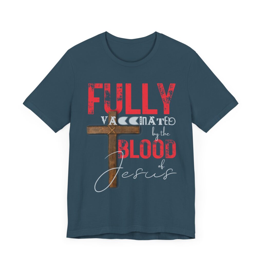 Fully Vaxd By the Blood of Jesus (Jersey Short Sleeve Tee) - Image 19