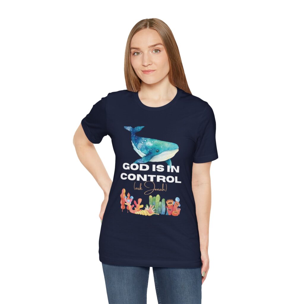 God is In Control Ask Jonah (Jersey Short Sleeve Tee) - Image 5