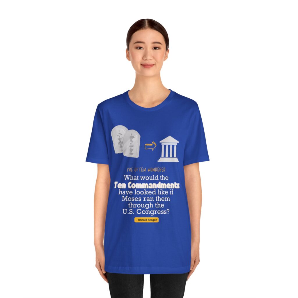 Ten Commandments vs US Congress (Jersey Short Sleeve Tee) - Image 27