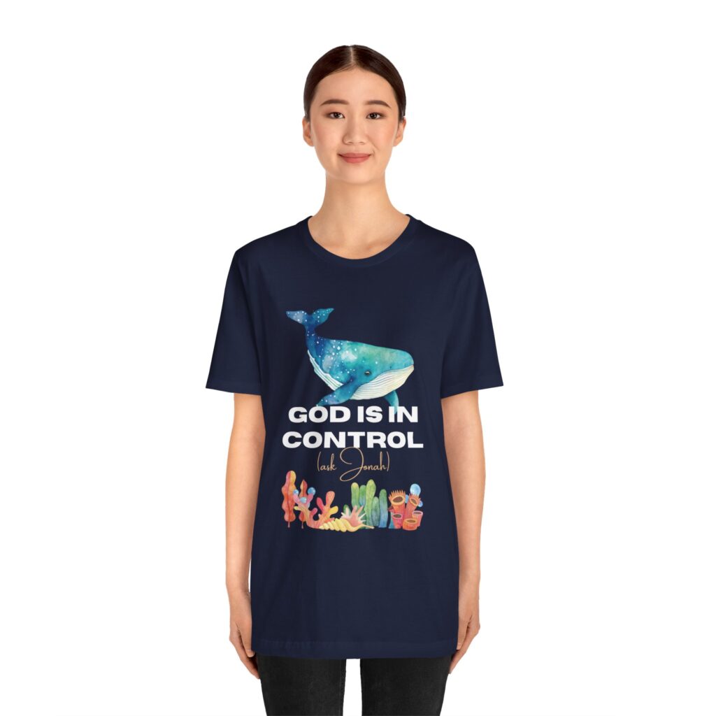 God is In Control Ask Jonah (Jersey Short Sleeve Tee) - Image 3