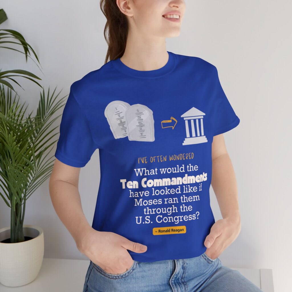 Ten Commandments vs US Congress (Jersey Short Sleeve Tee) - Image 30