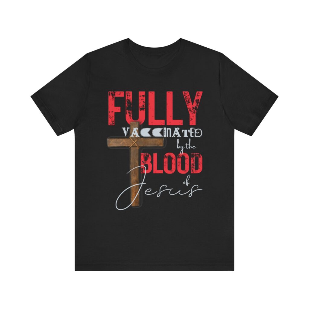 Fully Vaxd By the Blood of Jesus (Jersey Short Sleeve Tee) - Image 9