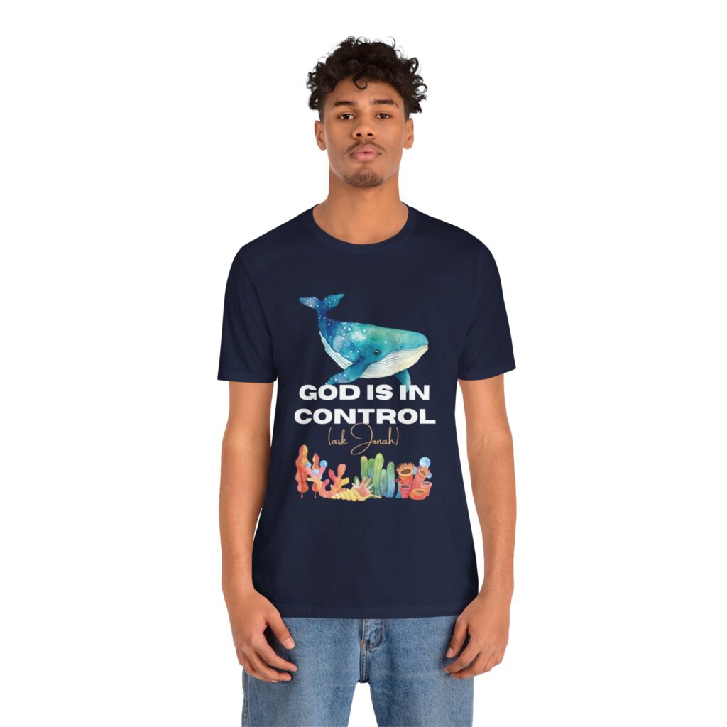 God is In Control Ask Jonah (Jersey Short Sleeve Tee) - Image 4
